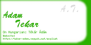 adam tekar business card